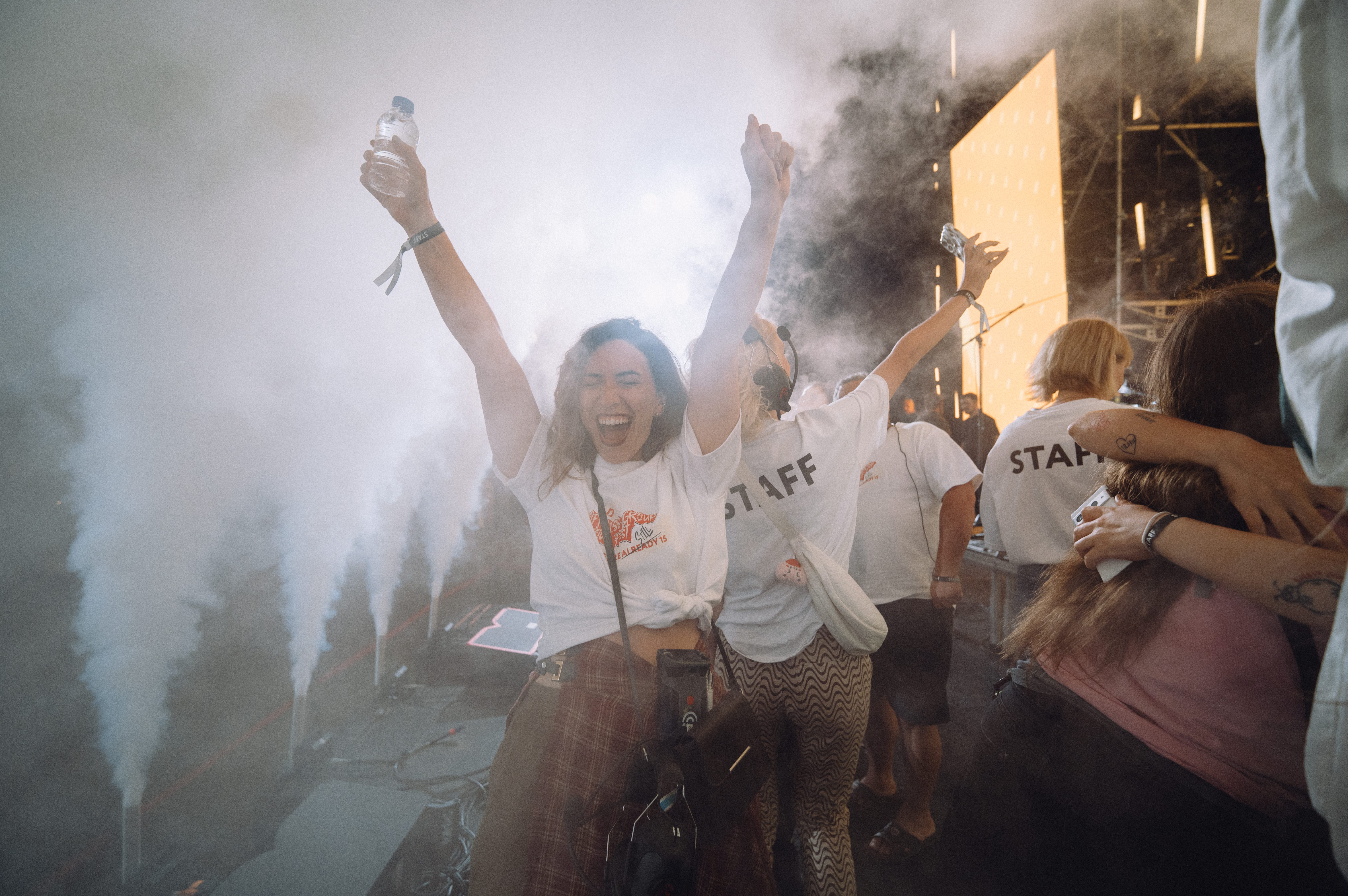 Audience celebrating during a live event performance