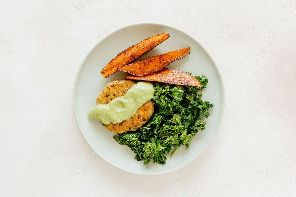 Zesty Chicken Patty with Sweet Potatoes & Kale GLP-1 Meal