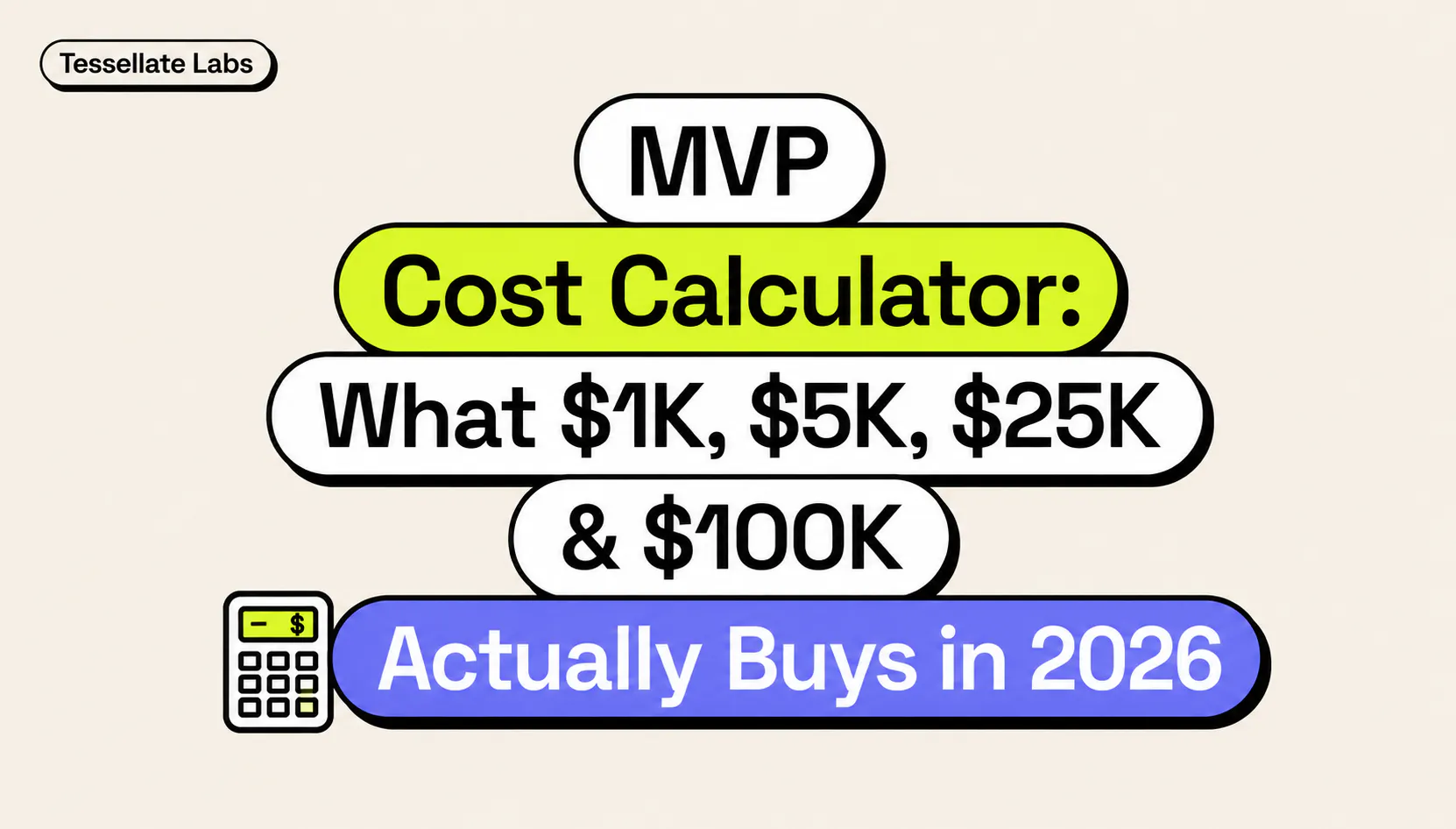 MVP Cost Calculator: What $1K, $5K, $25K & $100K Actually Buys in 2026