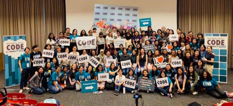 women who code, group photo, gender equality