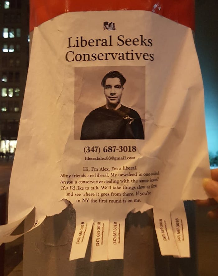 liberal seeks conservatives