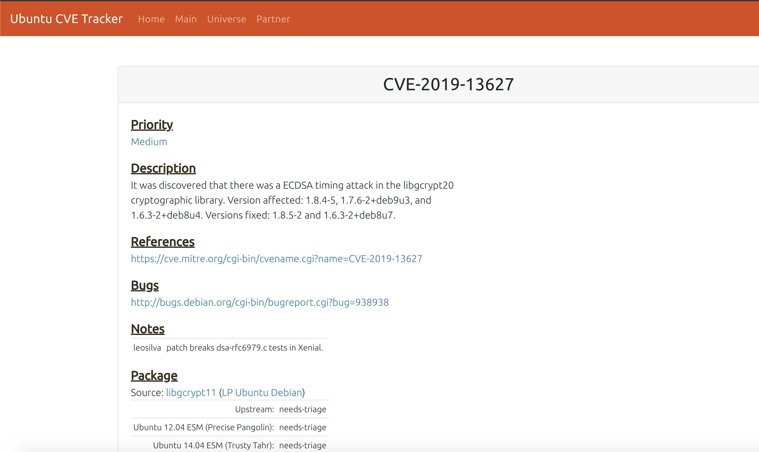 clair CVE tracker