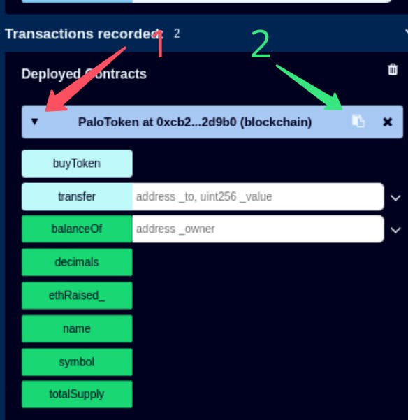 metamask deployed contract