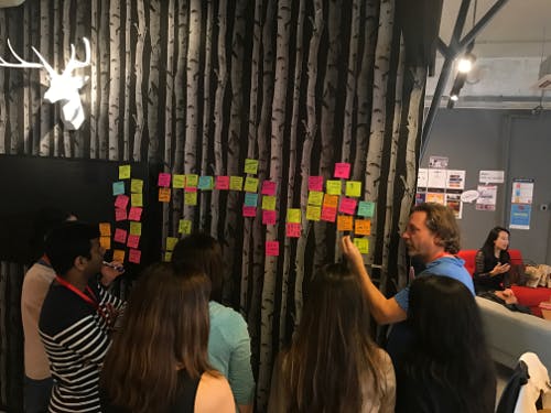 hong kong service jam, post its, ideation