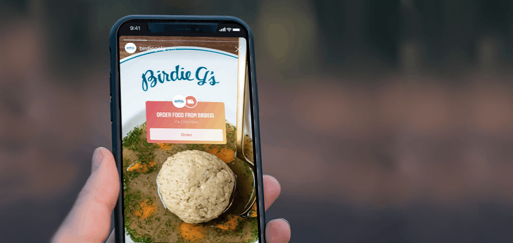 integrate food delivery app to instagram