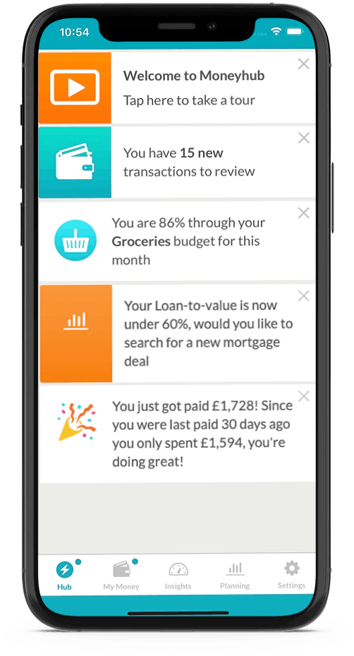 notifications in a fintech app