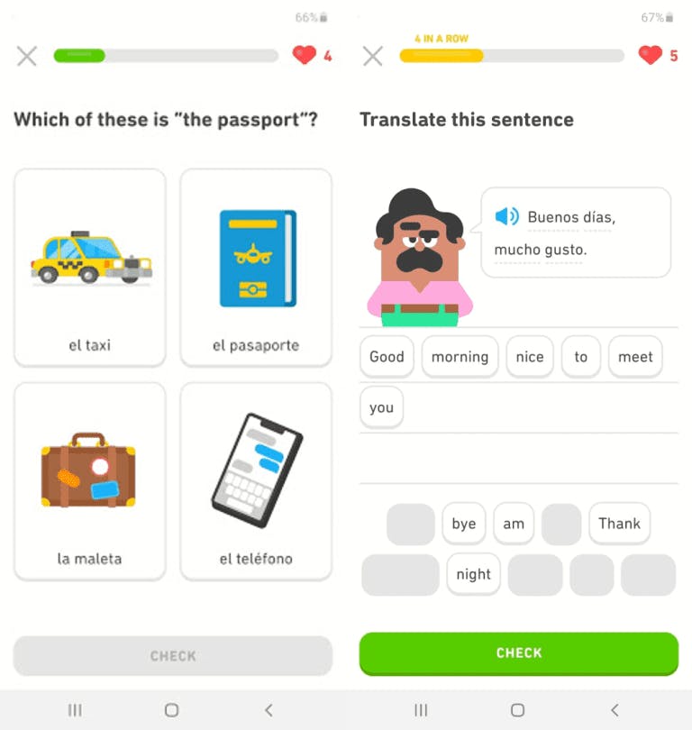 Example of gamification in LMS.
