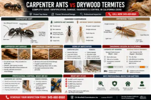 Carpenter ants on wood