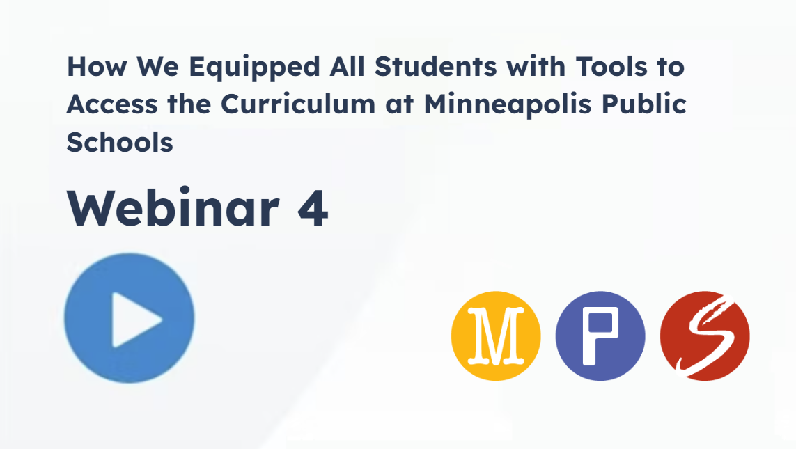 Webinar 4 title and Minneapolis Public Schools logo