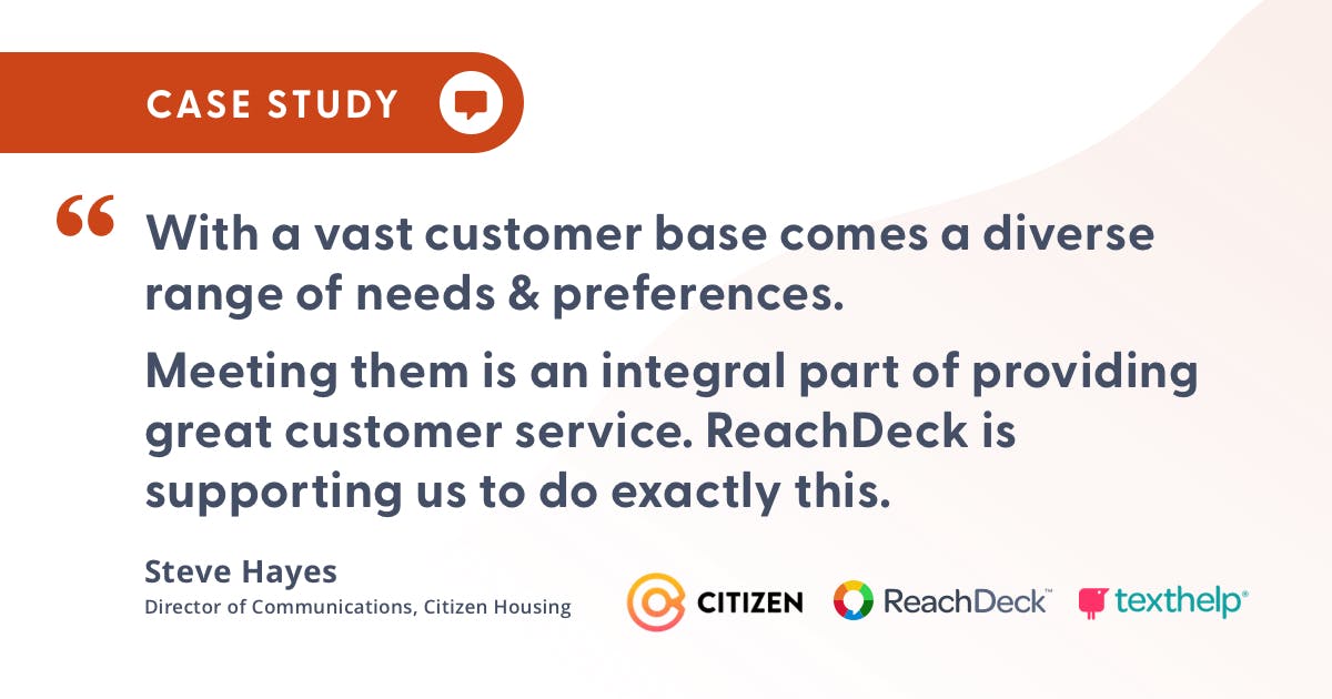 Creating a great customer experience for every citizen at Citizen Housing |  Texthelp