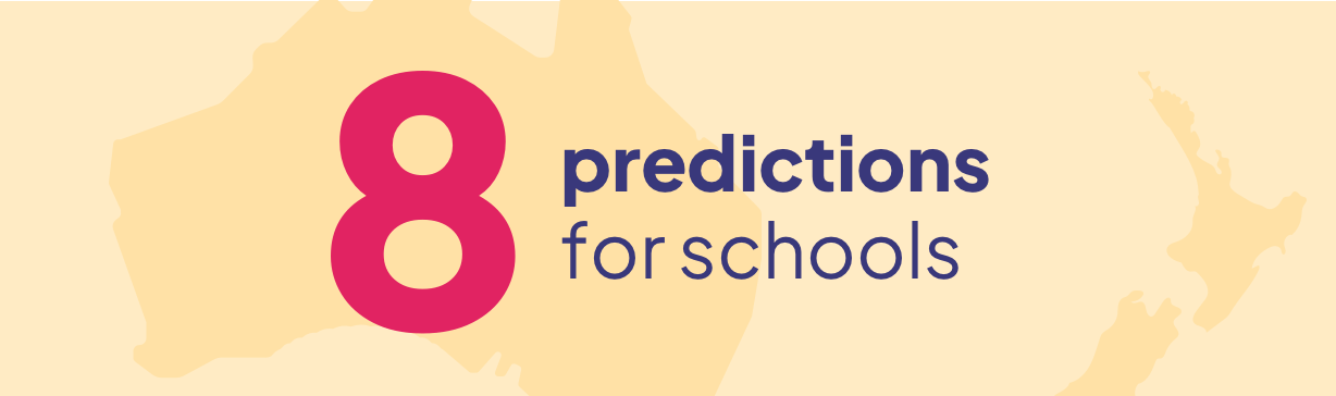 Banner showing blog title "8 Predictions for Schools"