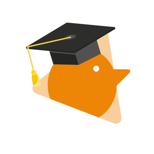 Texthelper in a graduation hat