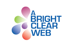 A bright clear web logo