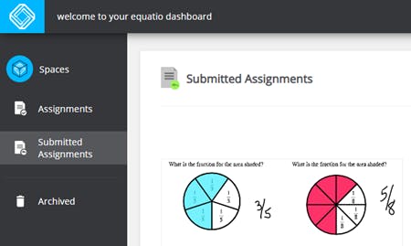 Image of EquatIO student dashboard