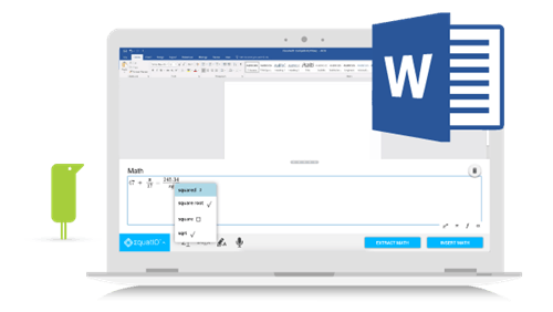 Using EquatIO in Microsoft Word