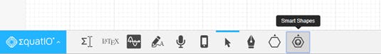 Screenshot of EquatIO mathspace toolbar