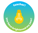 You have brightened my year sticker