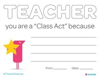 Teacher Appreciation Card