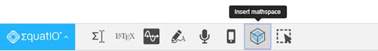 Screenshot of EquatIO for Google Toolbar