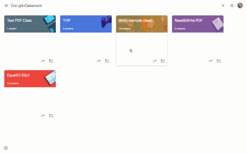 Gif showing WriQ in Google Classroom