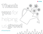 Thank you for helping us grow poster