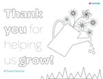Thank you for helping us grow poster