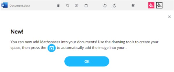 Image showing the new Mathspace drawer for Desktop users