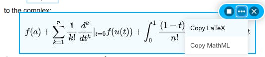 Image of EquatIO using LaTeX math content