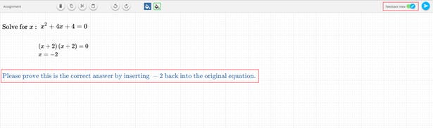 Math question being asked in assessment setting using EquatIO Mathspace