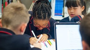 Children working in class