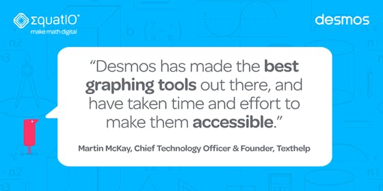 Image of quote from Martin McKay abour Desmos