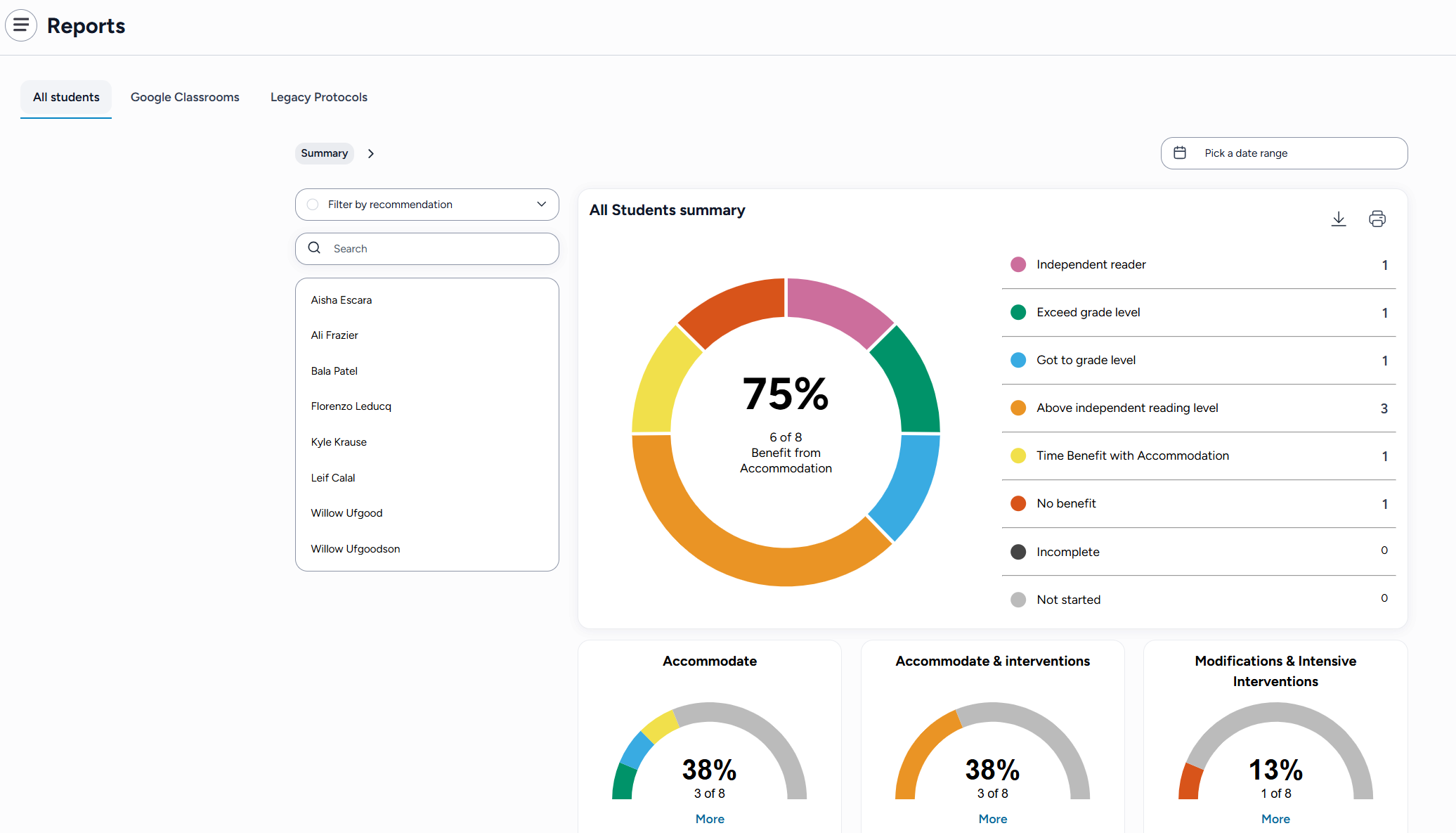 Screenshot of new uPar UI