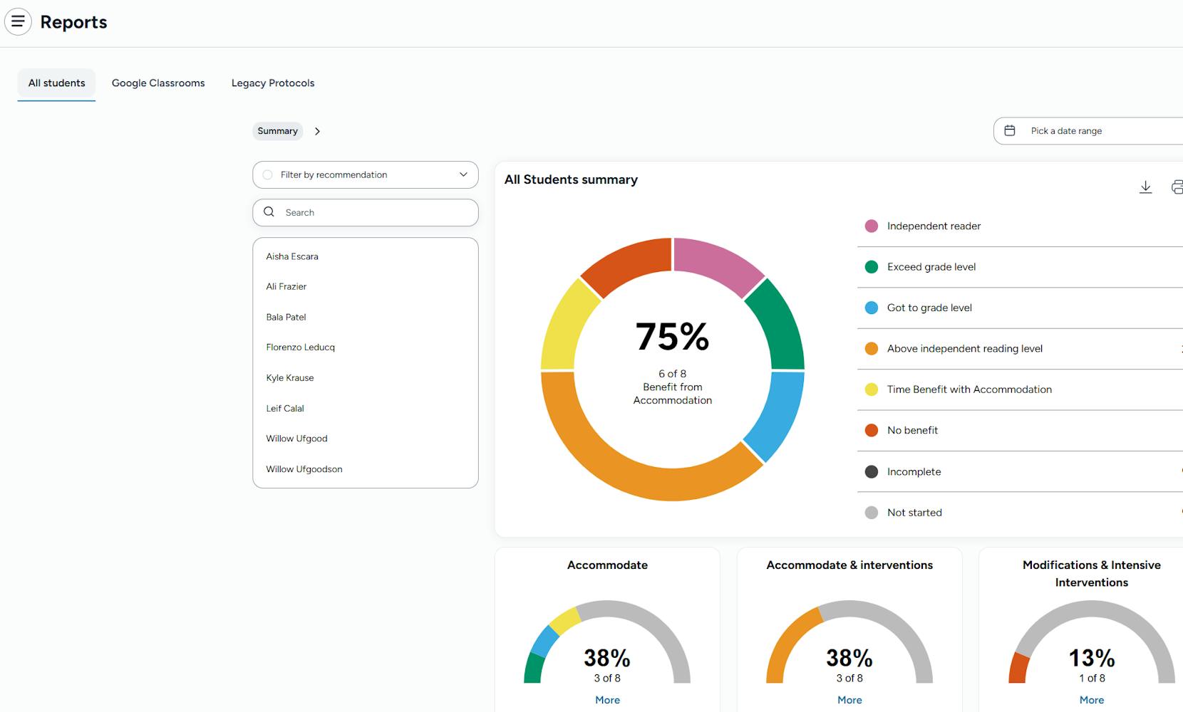 Screenshot of new uPar UI