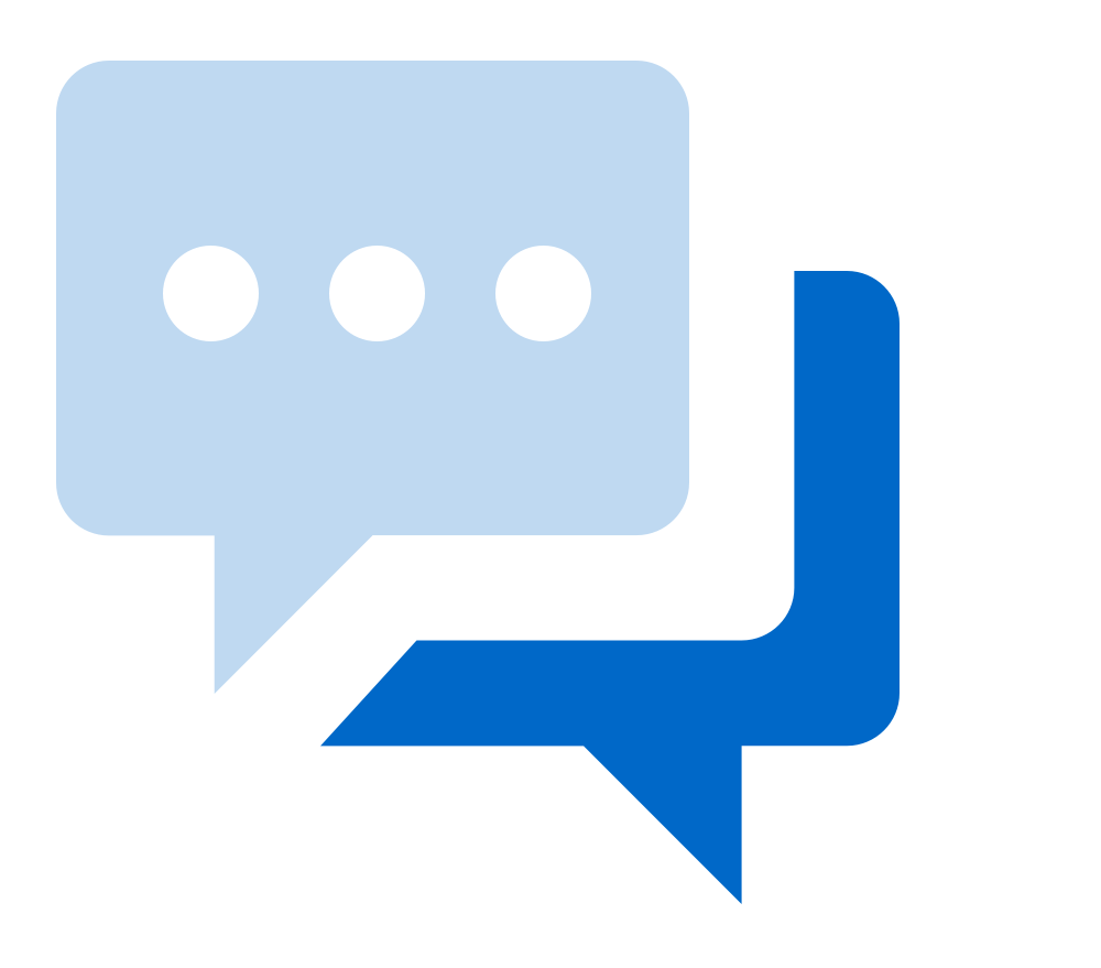 conversation chat bubbles.