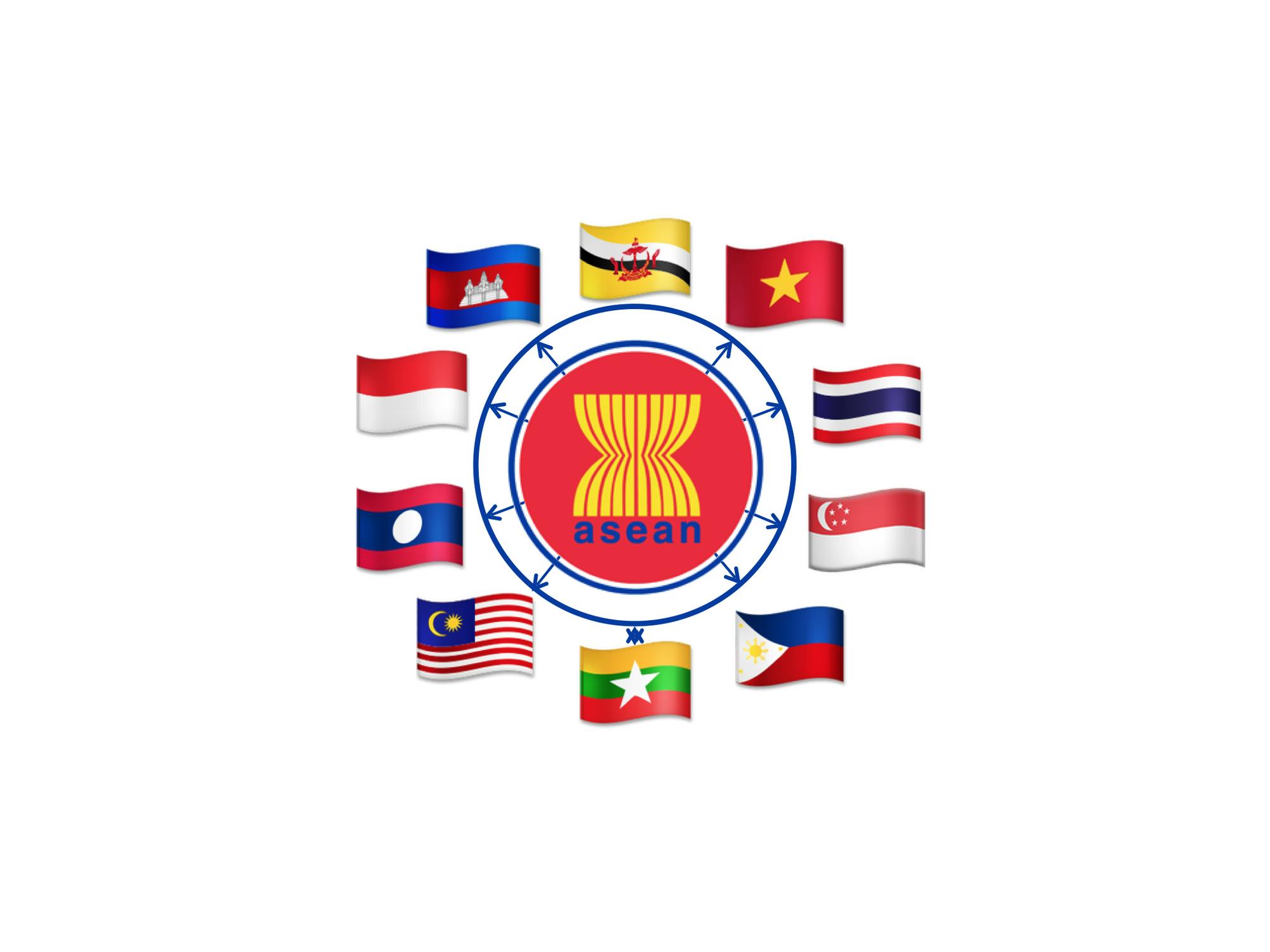 picture of all ASEAN countries' flags