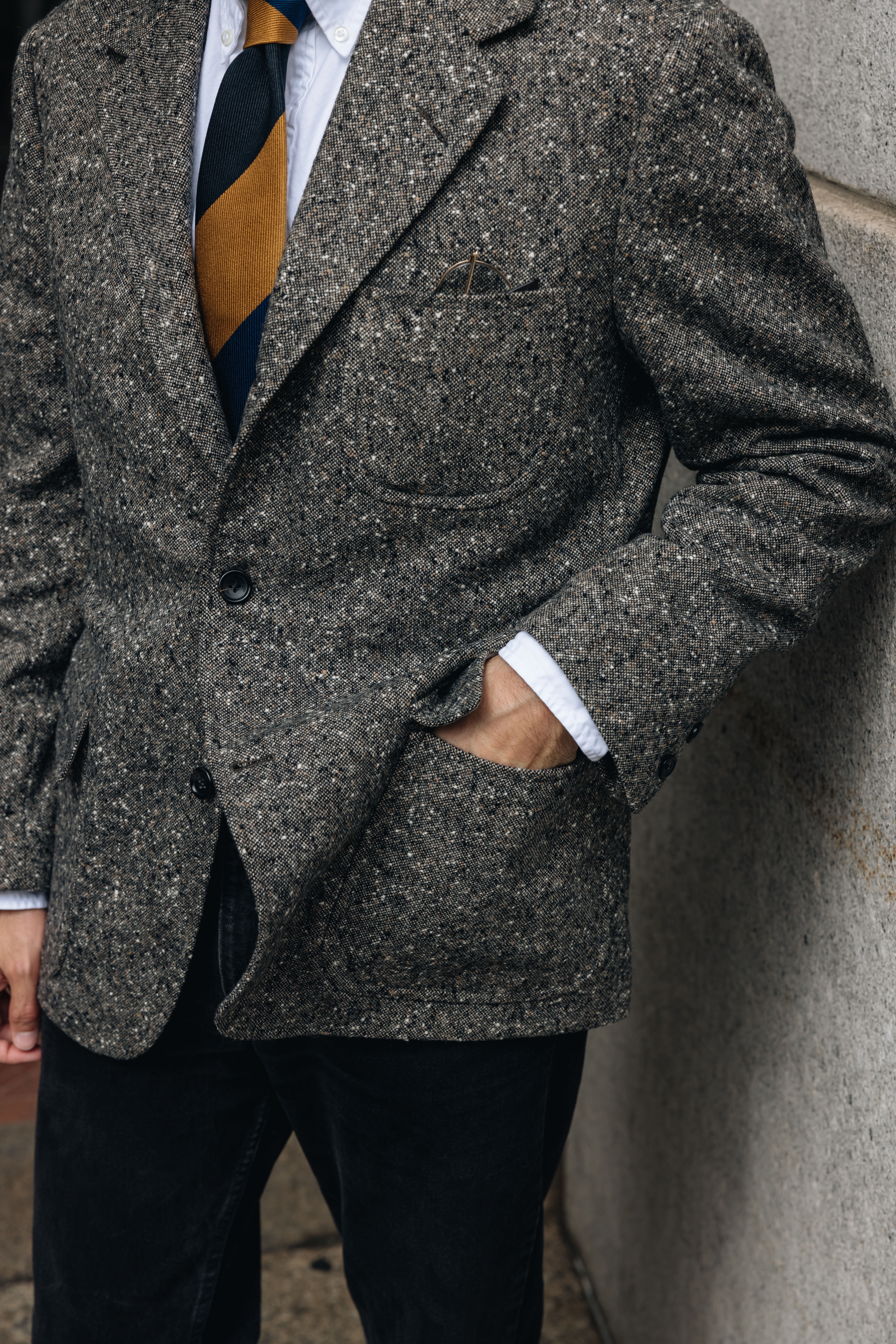 極美 caid tailor Donegal Tweed チェスターコート ウールカシミヤリバー チェスターコート｜トゥモローランド 公式通販
