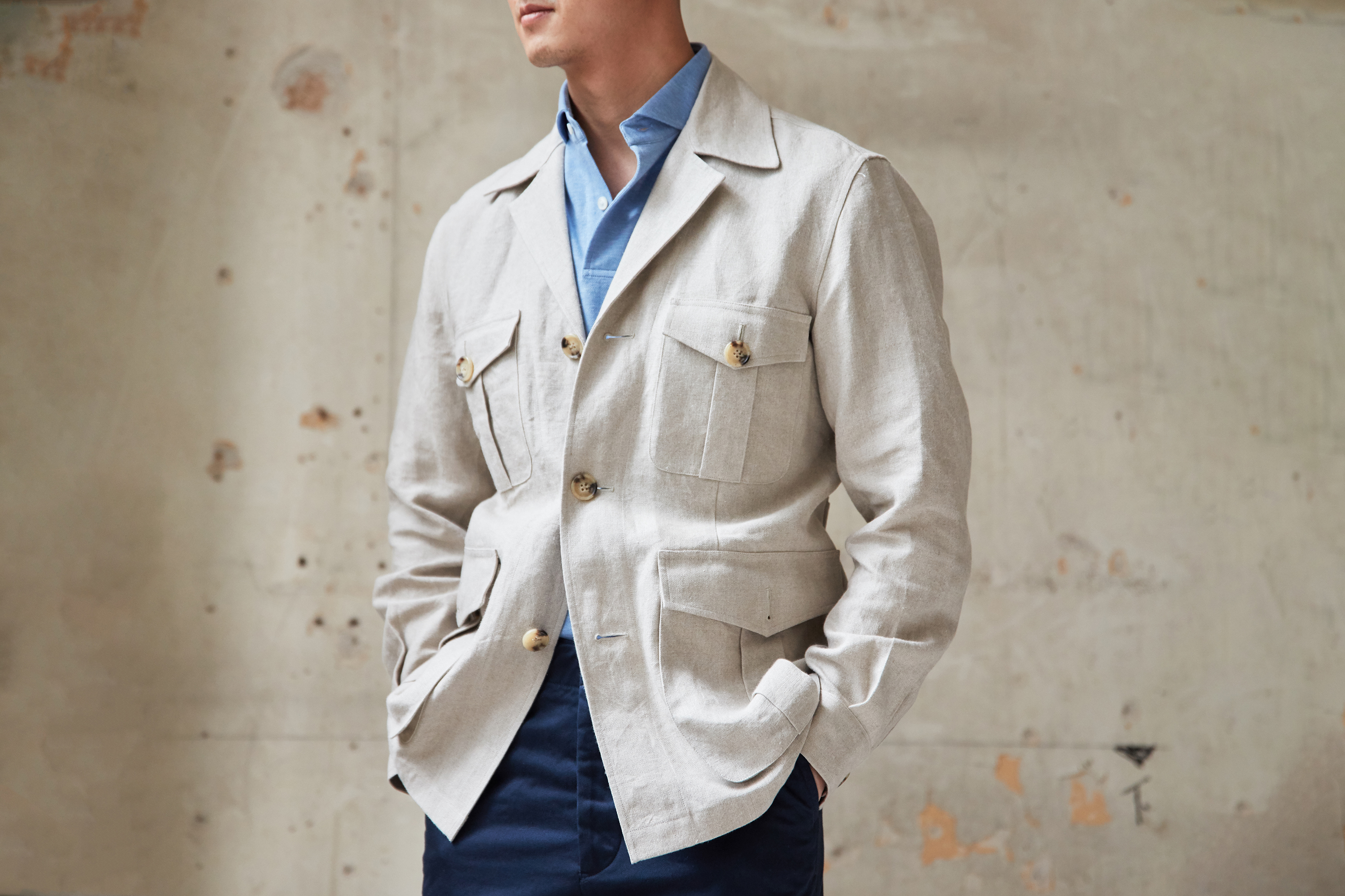 Mens white outlet safari jacket