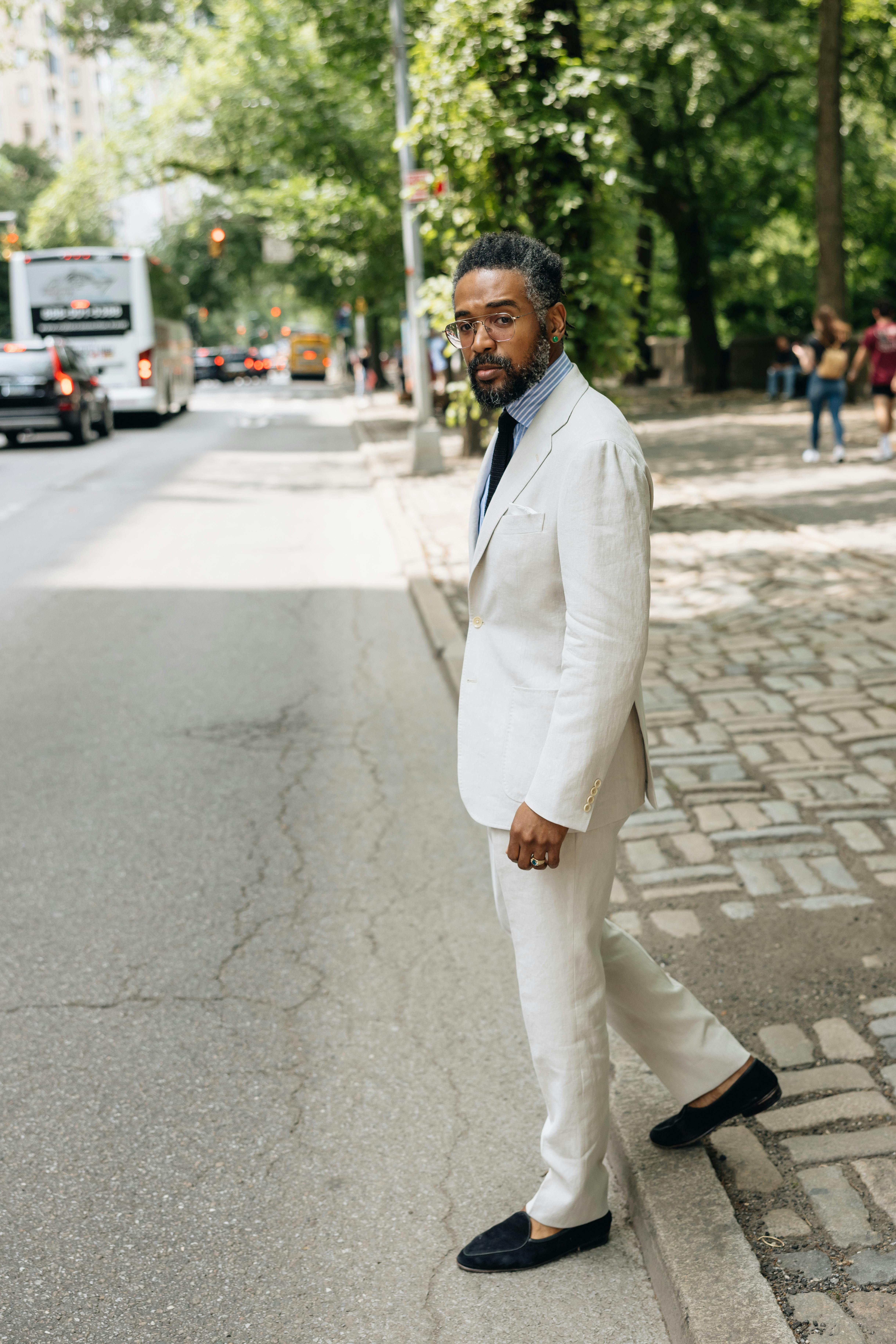Model 3 Linen Suit Three Ways