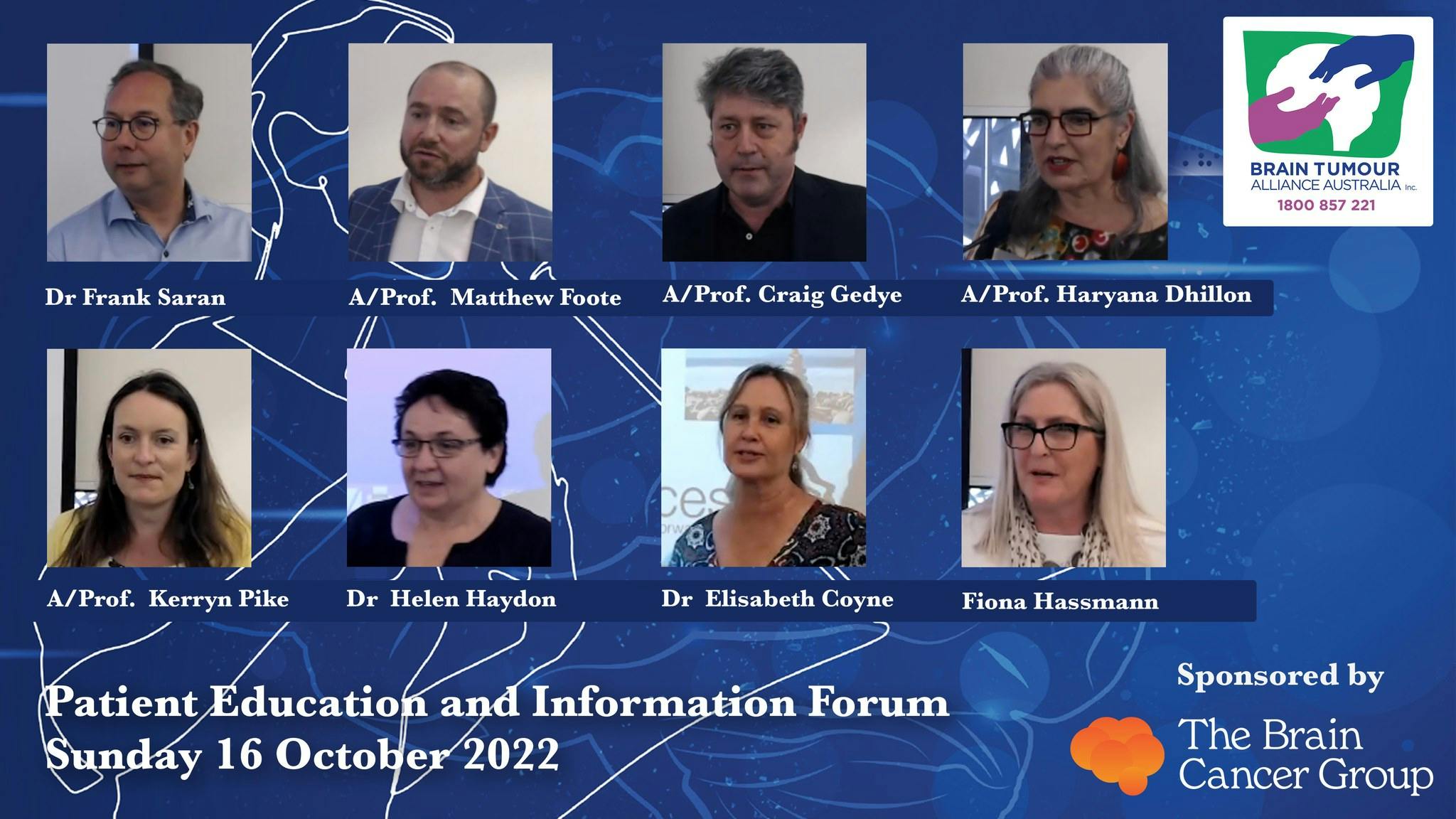 BTAA Patient Education and Information Forum. Brisbane. 2022