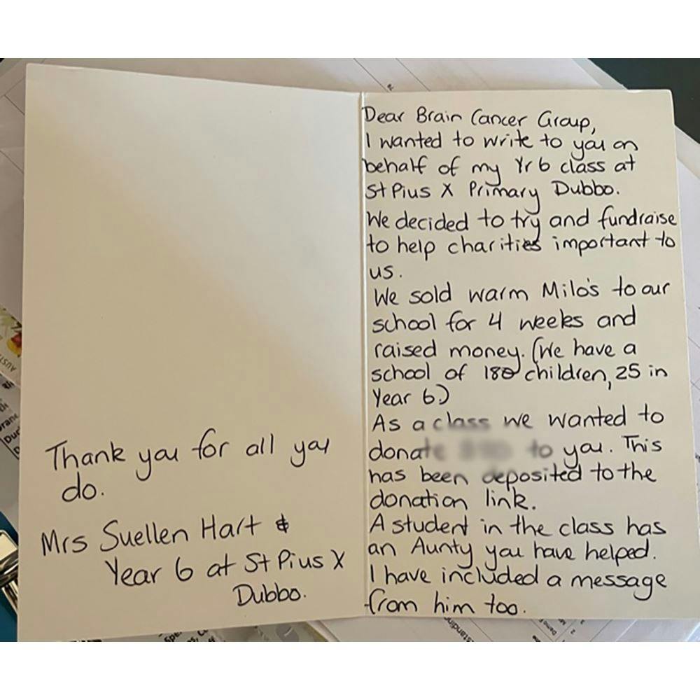 Big thank you to St Pius X Primary Dubbo!