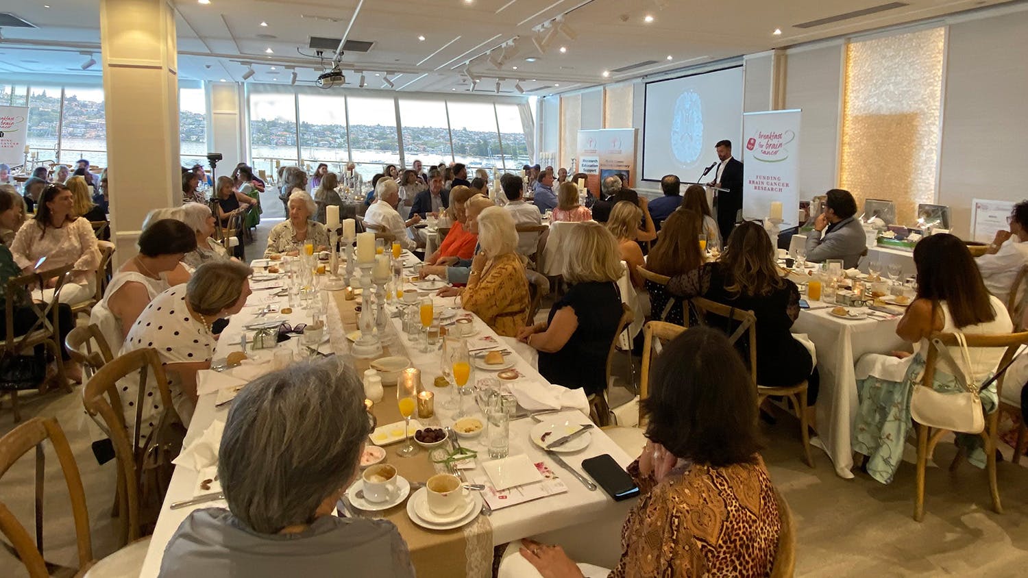 2022 Breakfast for Brain Cancer. TBCG Ambassador Matthew McCarron addresses the guests.