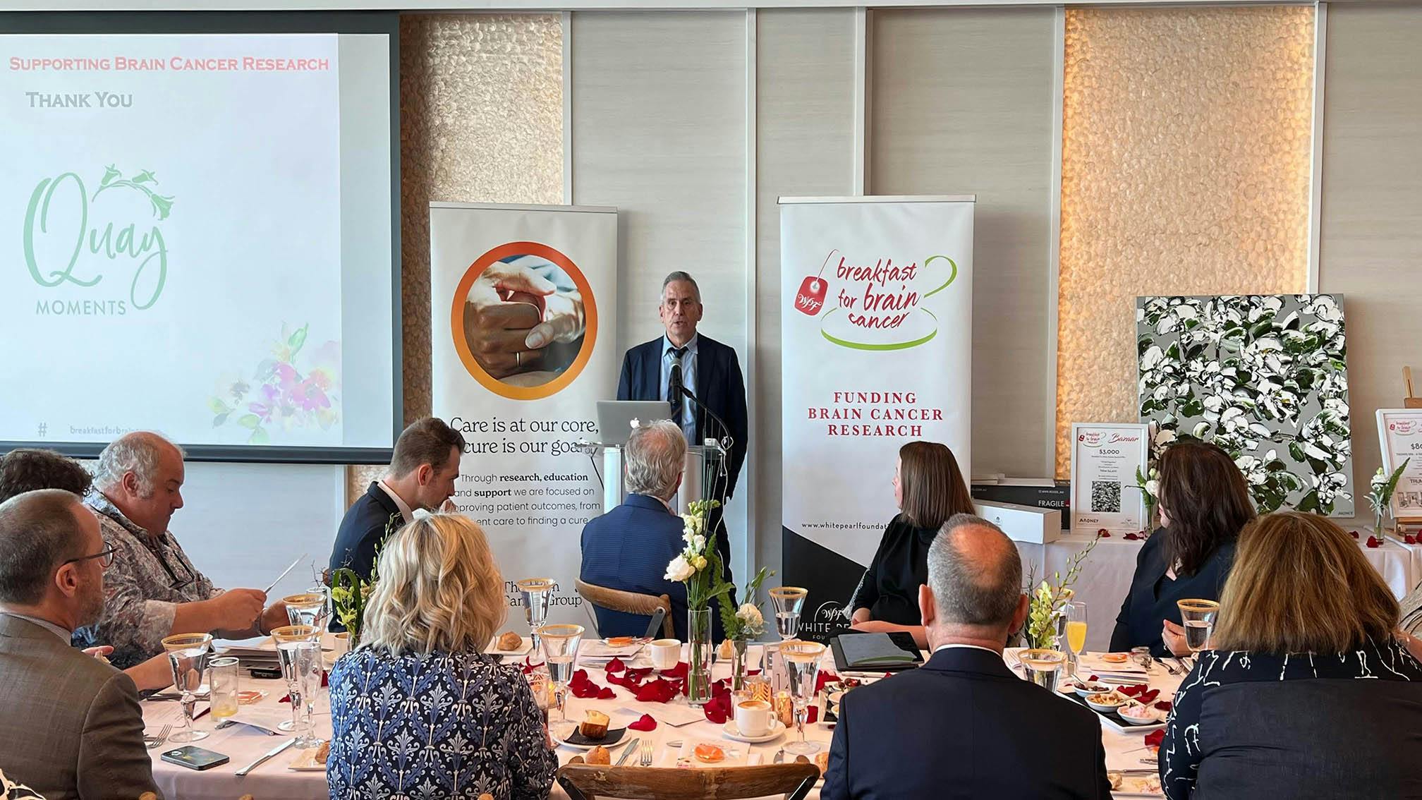 Media Release by the White Pearl Foundation. 5th Annual Breakfast for Brain Cancer