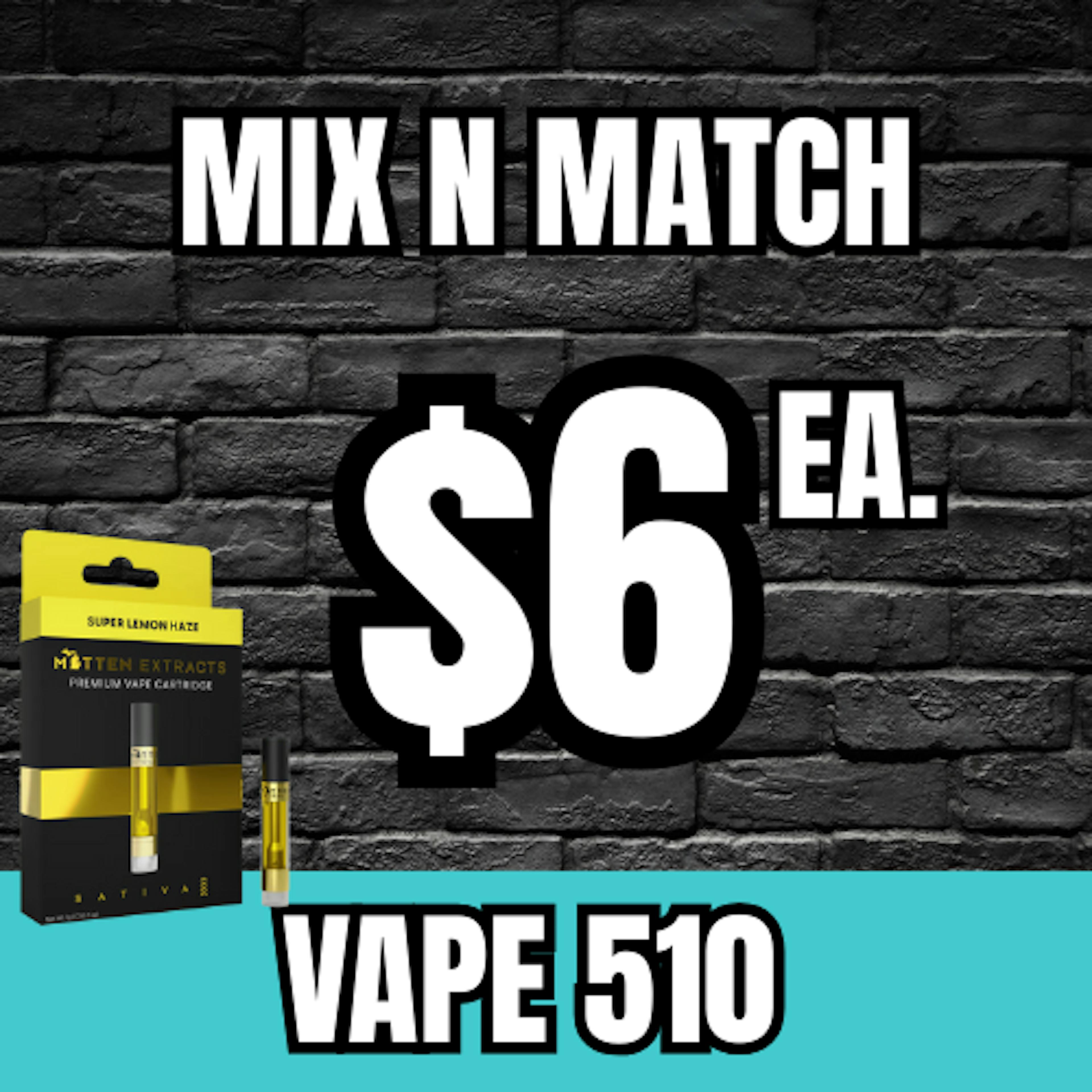 Shop $6 Mix N Match 510 Thread Vapes