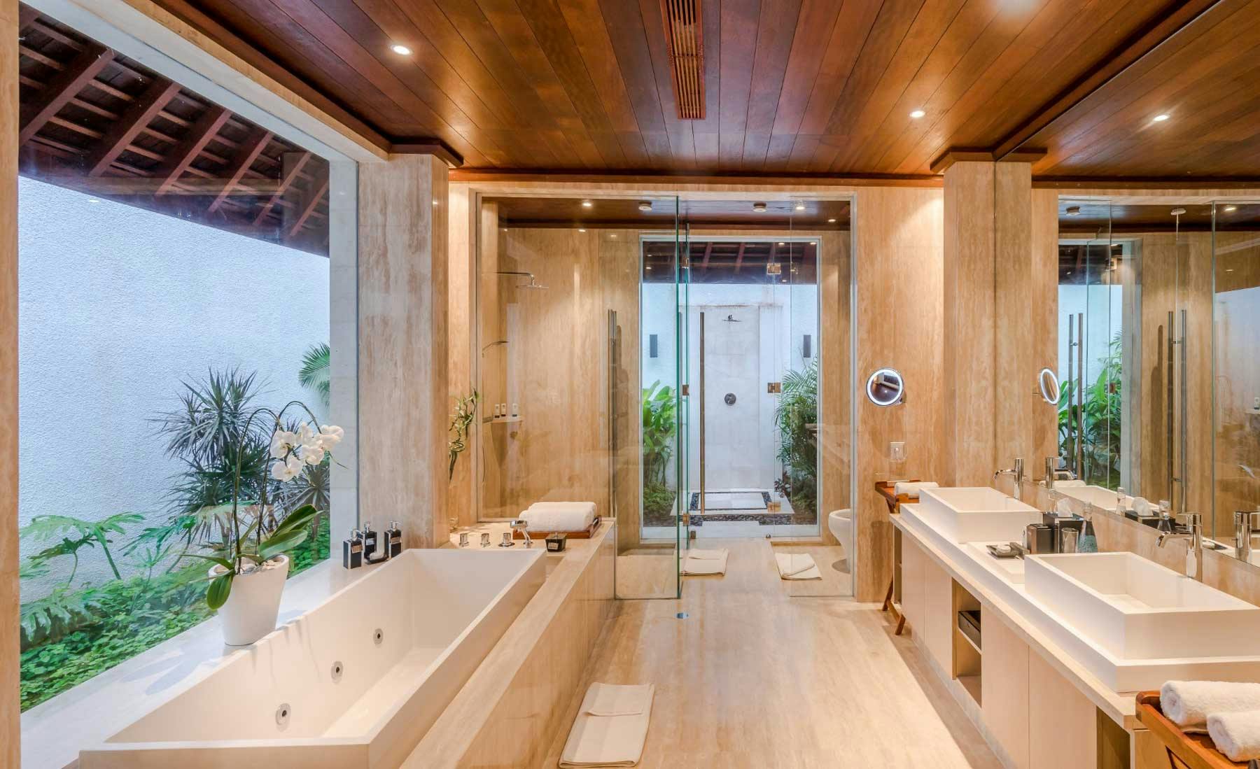 Luxurious bathroom in a villa in southern bali