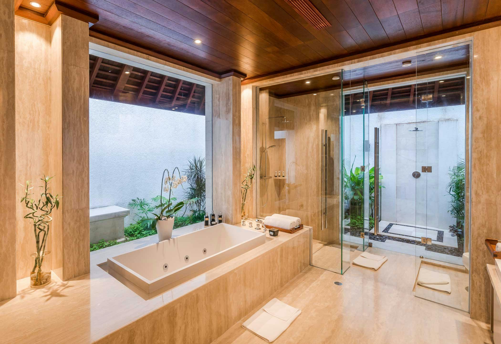 Luxurious bathroom in a villa in southern bali
