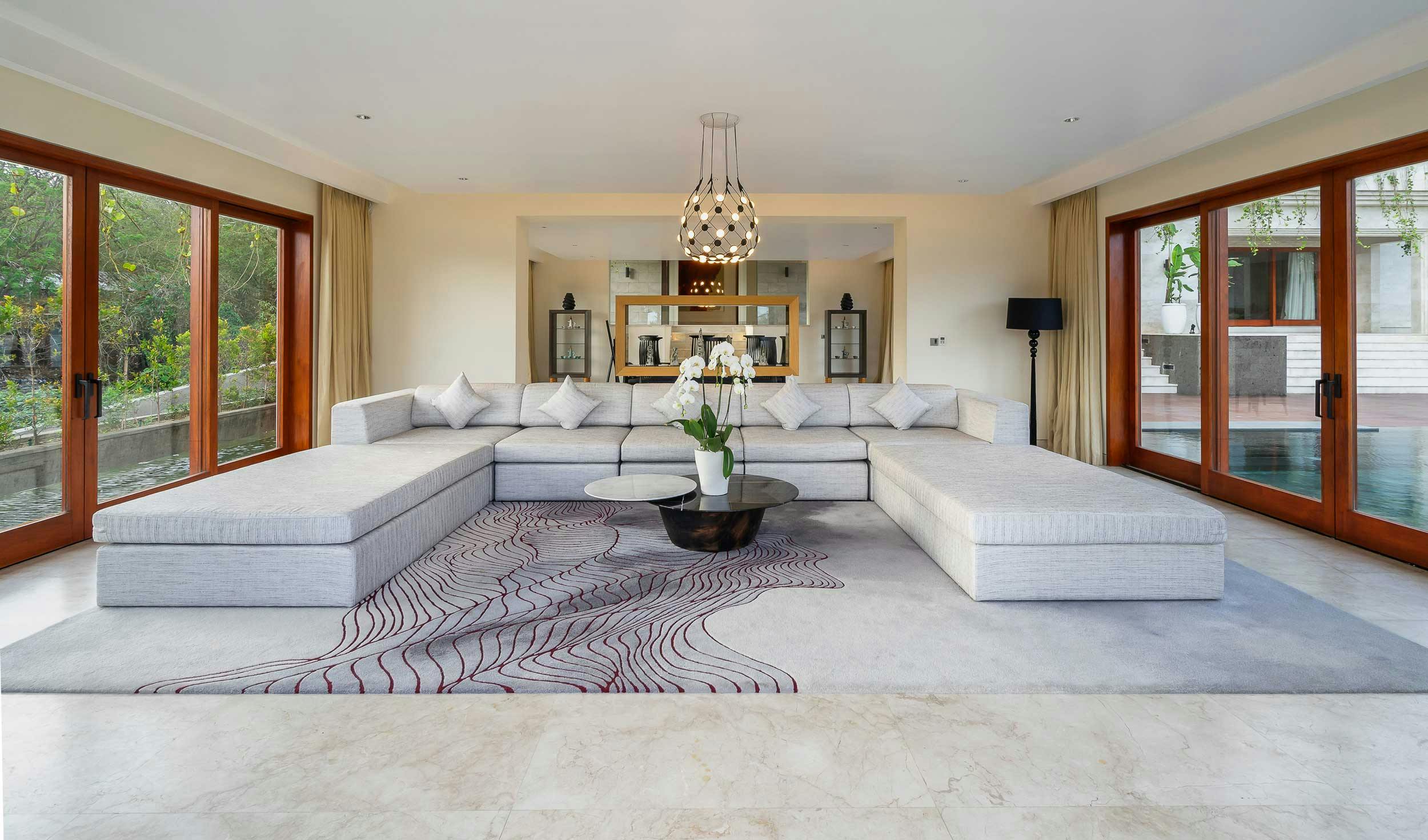 Living room of luxurious villa in Uluwatu Bali