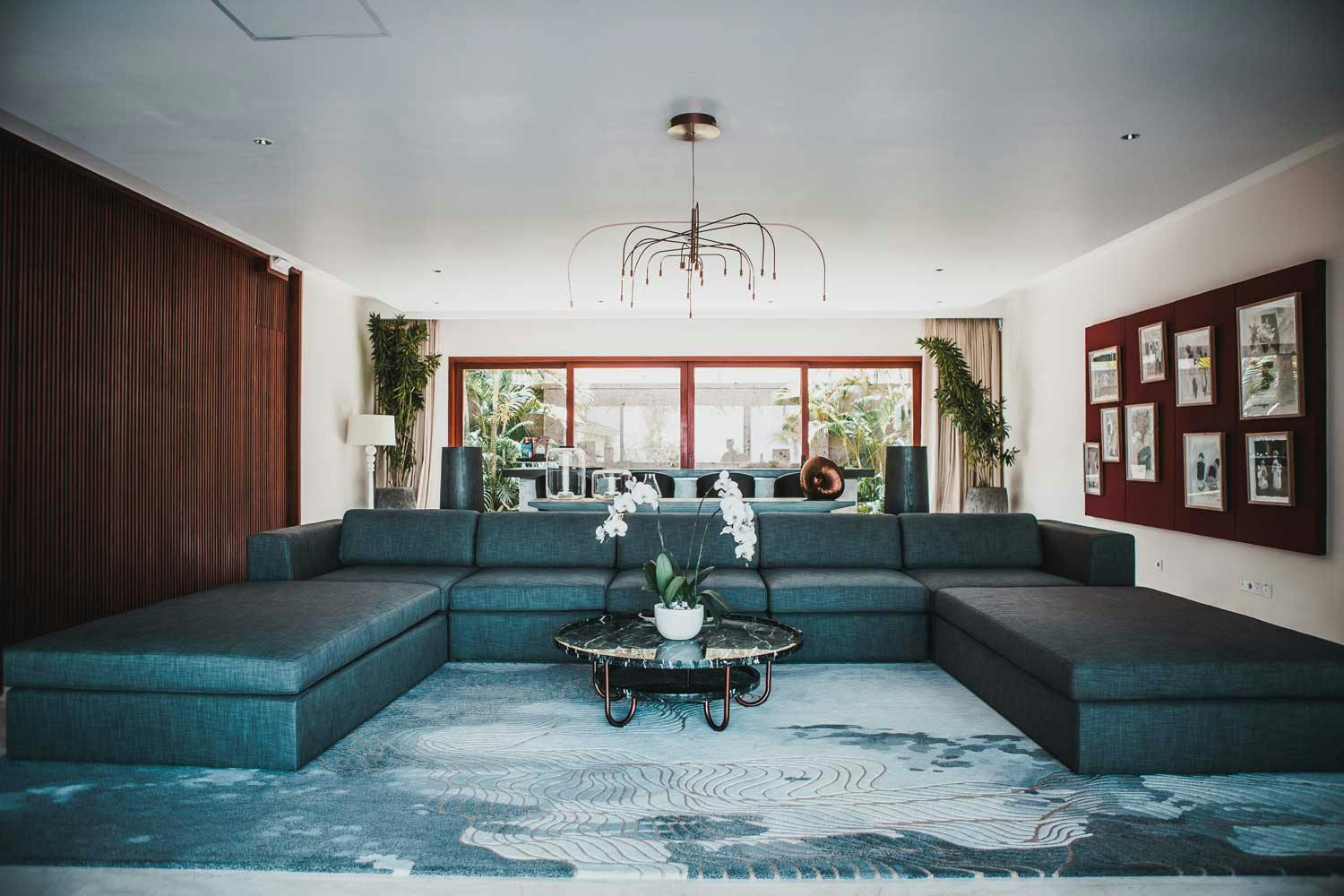 Living room of luxurious villa in Uluwatu Bali