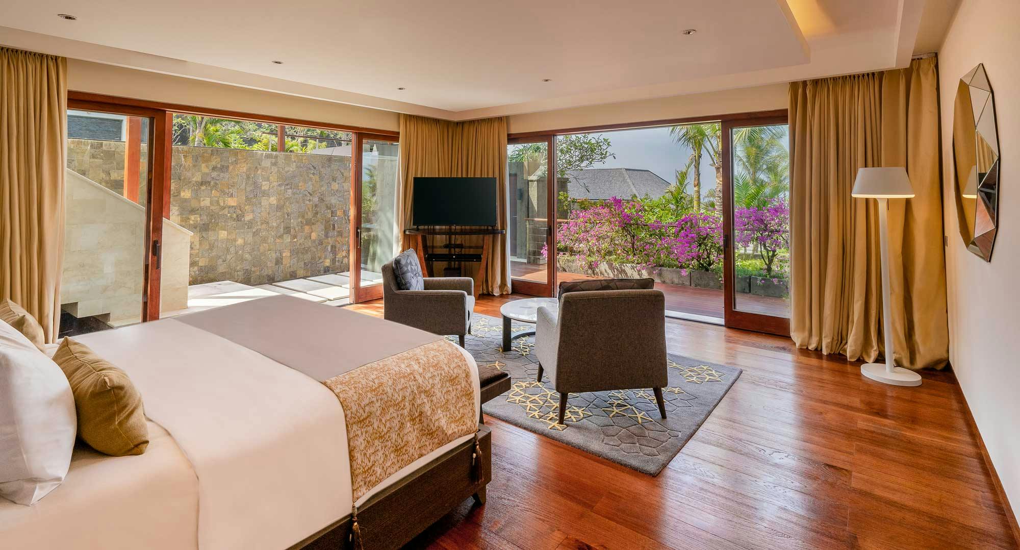 Bedoom of a 2-bedroom luxurious villa in Bali