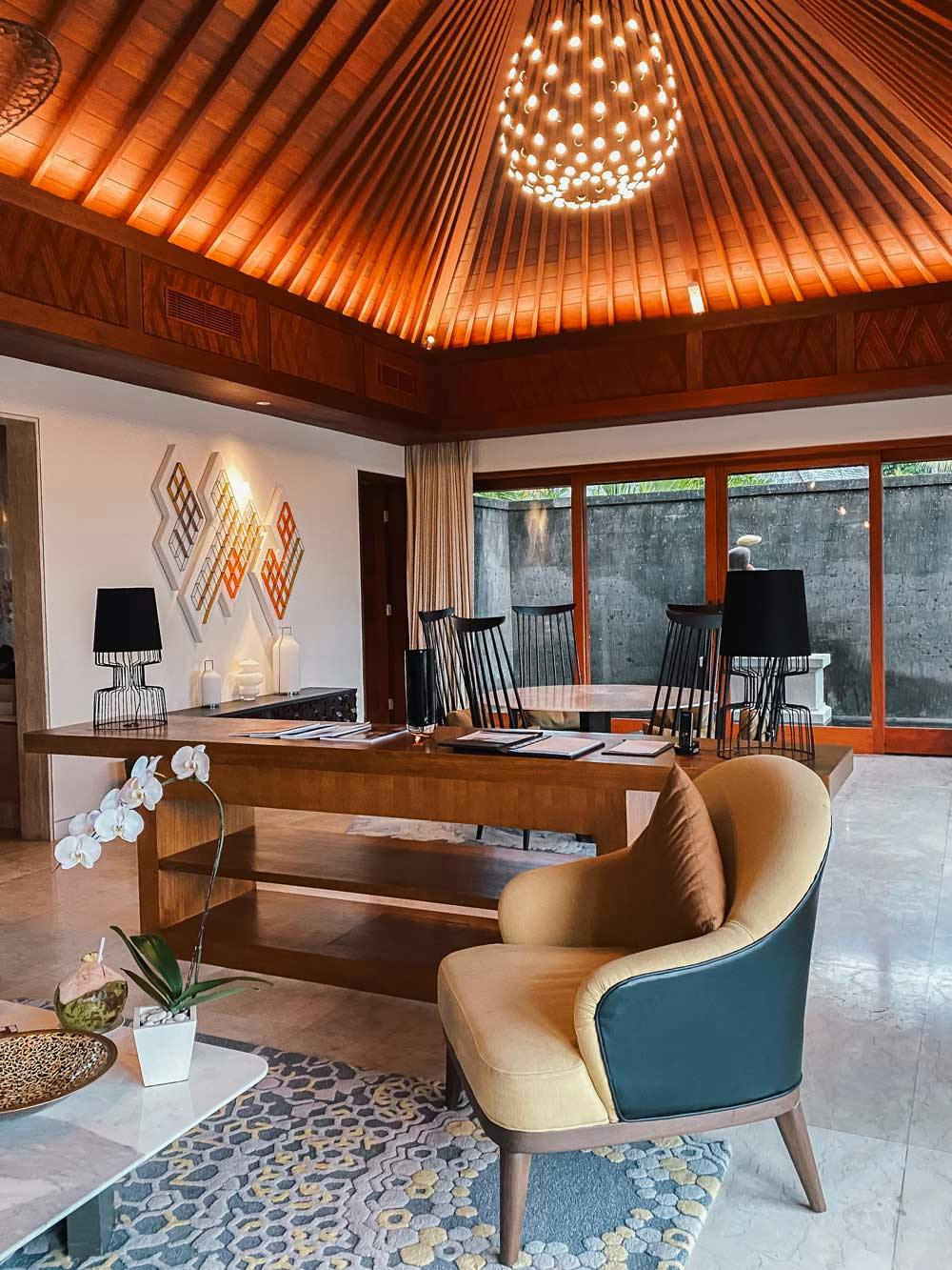 Living room of a 2-bedroom luxurious villa in Bali