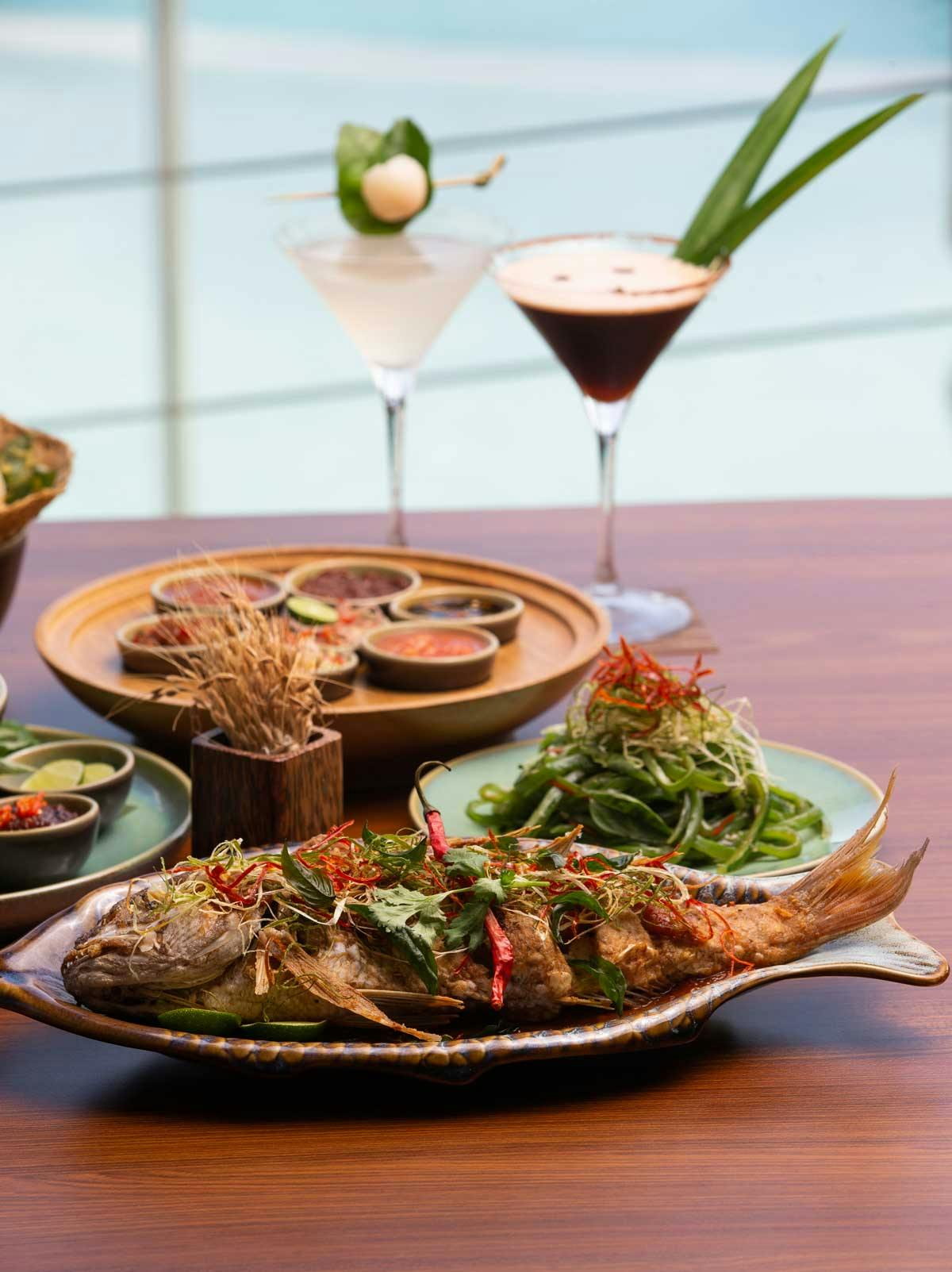 Delicious food with breathtaking views of the ocean